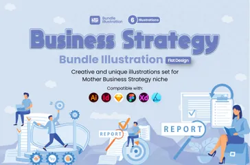 Geschäftsstrategie Illustrationspack