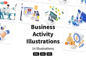 Geschäftstätigkeit Illustrationspack