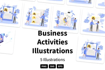 Geschäftstätigkeiten Illustrationspack