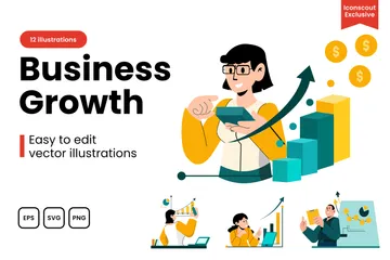 Geschäftswachstum Illustrationspack