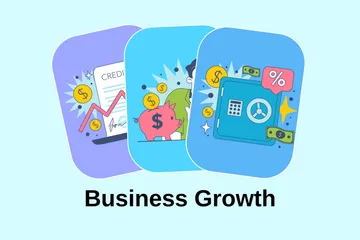 Geschäftswachstum Illustrationspack
