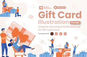 Geschenkkarte Illustration Pack