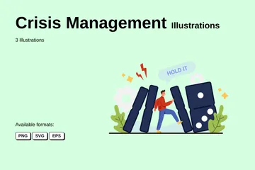 Gerenciamento de crise Pacote de Ilustrações