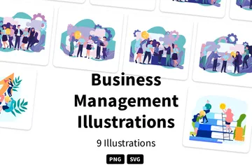 Gestão de negócios Illustration Pack