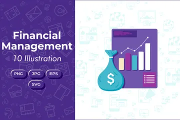 Gestão financeira Pacote de Ilustrações