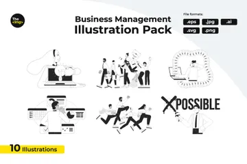 Gestion d'entreprise Pack d'Illustrations