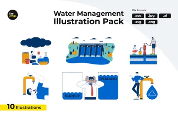 Gestion de l'eau Illustration Pack