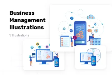 Gestion d'entreprise Illustration Pack