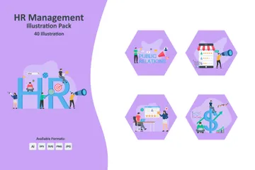 Gestion des ressources humaines Pack d'Illustrations