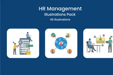 Gestion des ressources humaines Pack d'Illustrations