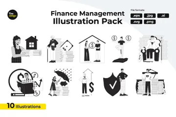 Gestion financière des personnes Pack d'Illustrations