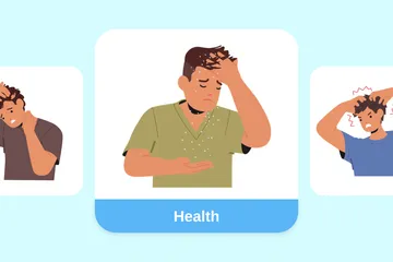 Gesundheit Illustrationspack