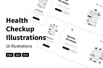 Gesundheits-Check Illustrationspack