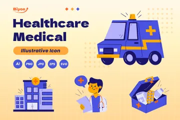 Gesundheitswesen Medizin Illustrationspack
