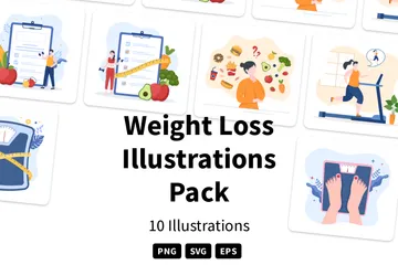Gewichtsverlust Illustrationspack