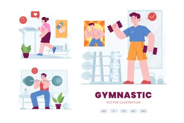 Gimnasia Paquete de Ilustraciones