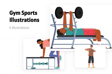 Deportes de gimnasio Paquete de Ilustraciones