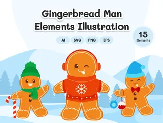 Gingerbread Man Illustration Pack