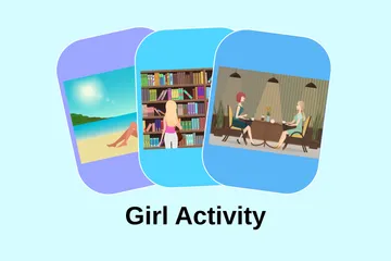Girl Activity Illustration Pack