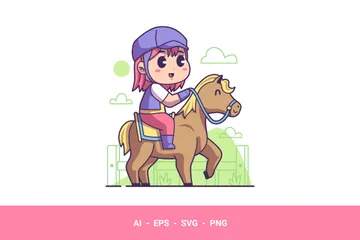 Girl Activity Illustration Pack