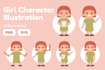 Girl Character Illustration Pack