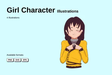 Girl Character Illustration Pack