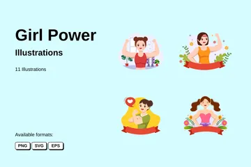 Girl Power Illustration Pack