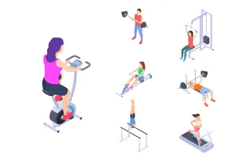 Girl Workout Illustration Pack
