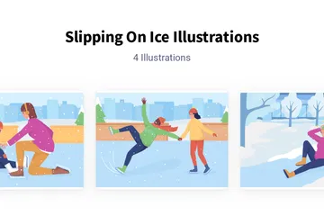 Glisser sur la glace Pack d'Illustrations