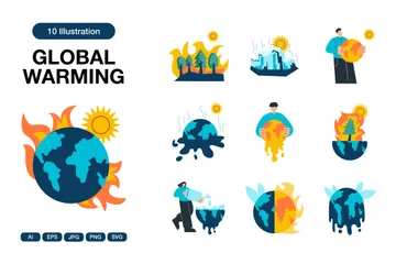 Global Warming Illustration Pack