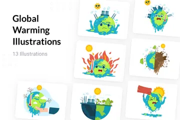 Global Warming Illustration Pack