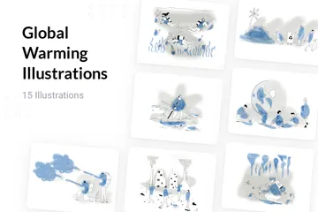 Global Warming Illustration Pack