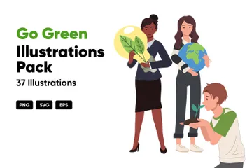 Go Green Illustration Pack