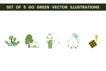 Go Green Illustration Pack