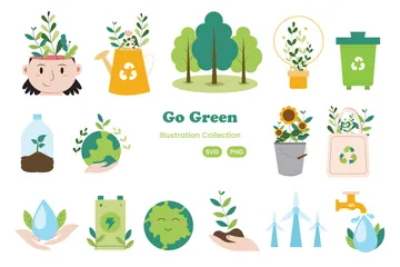 Go Green Illustration Pack