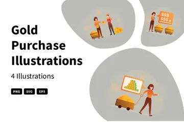 Gold Purchase Illustration Pack