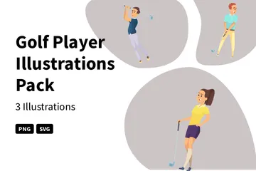 Golf Player Illustration Pack