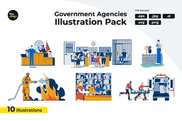 Government Agencies Illustration Pack