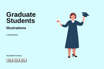 Graduate Students Illustration Pack