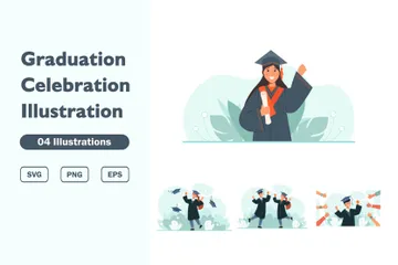 Graduation Celebration Illustration Pack