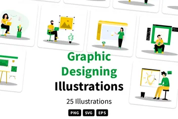 Grafisches Design Illustrationspack