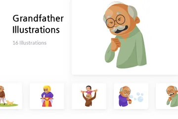Grandfather Illustration Pack