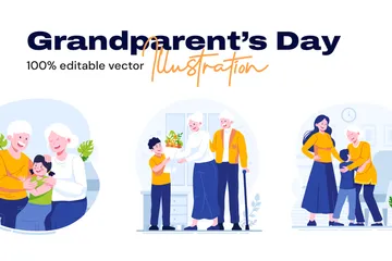 Grandparent's Day Illustration Pack