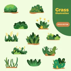 Grass Collection Illustration Pack