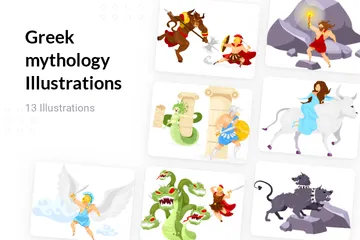 Greek Mythology Illustration Pack