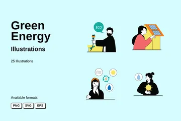 Green Energy Illustration Pack