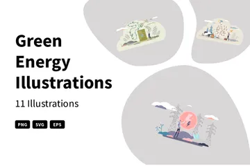 Green Energy Illustration Pack