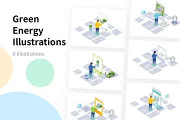 Green Energy Illustration Pack