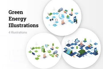 Green Energy Illustration Pack