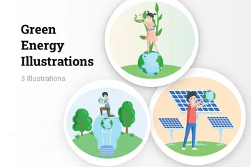 Green Energy Illustration Pack